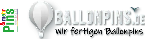 Ballonpins, Fesselballon, Pins geprägt, bedruckt, geätzt